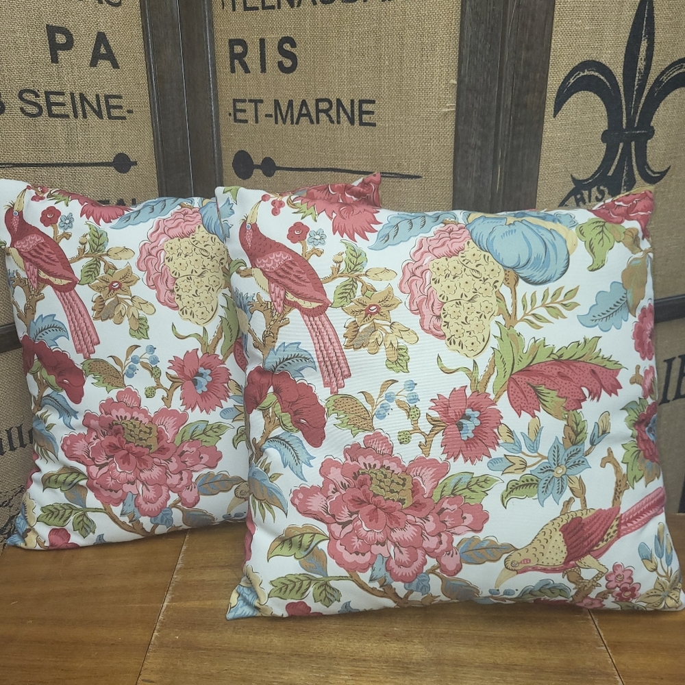 Pair of Pottery Barn Chintz Throw Pillows - Picture 2 of 6